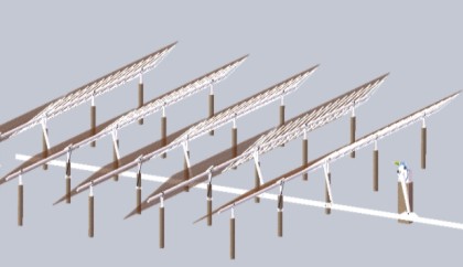 Linkage Type Flat Single Axis Tracking Syste
